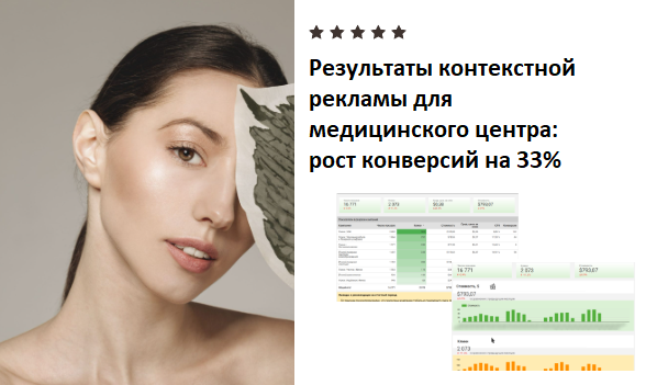 Результаты контекстной рекламы для медицинского центра: рост конверсий на 33%