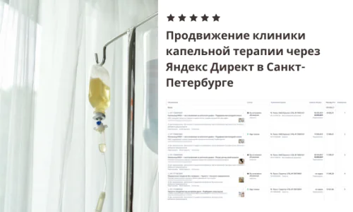 Продвижение клиники капельной терапии через Яндекс Директ в Санкт-Петербурге
